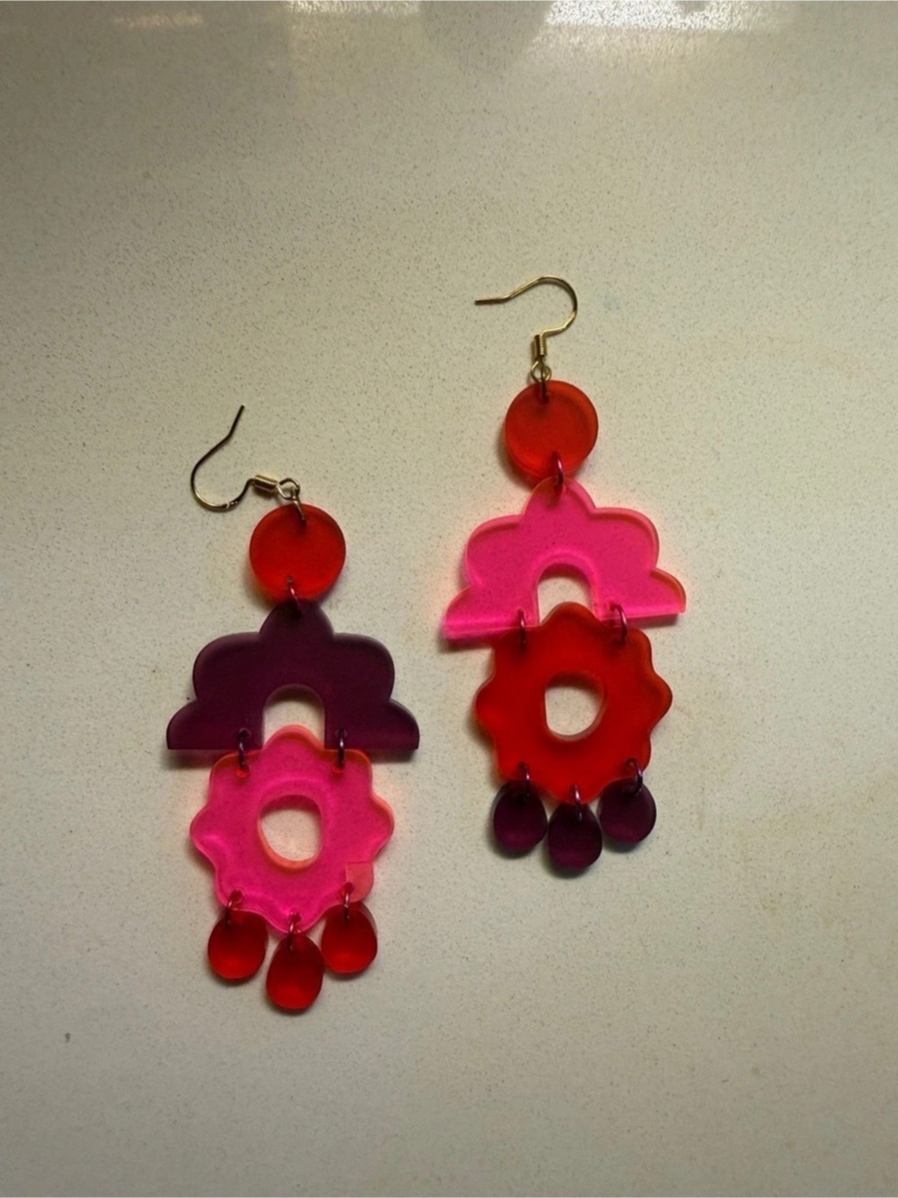 Colorful Flower Drop Earrings